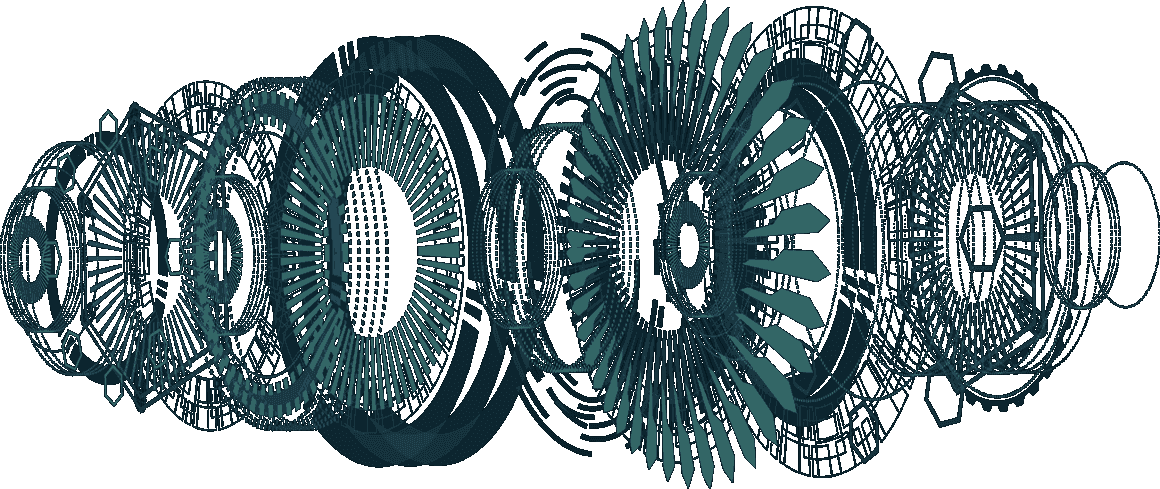 Engine exploded assembly view